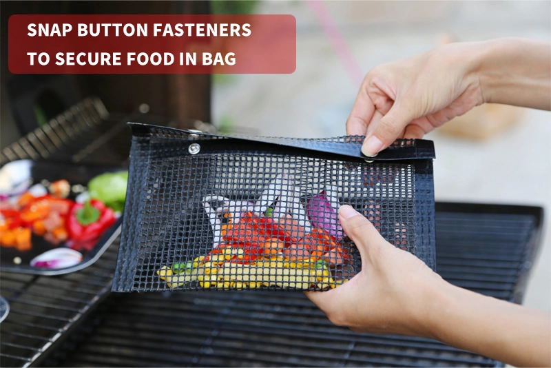 22*27cm Popular Size PTFE Mesh Grill Bag for BBQ Oven