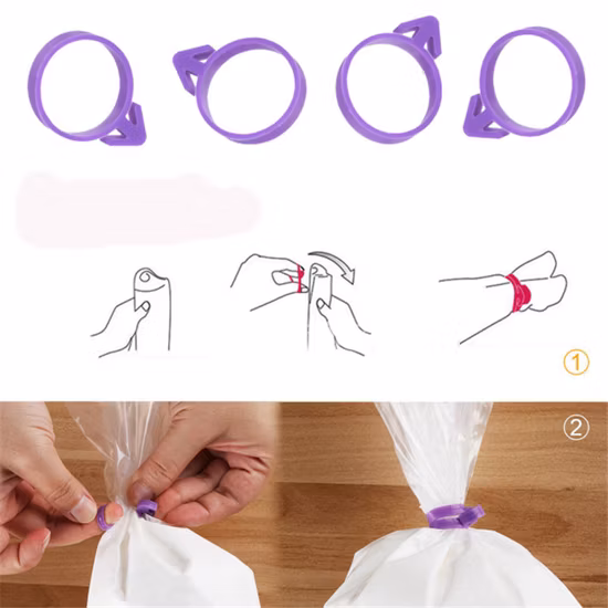 Многоразовые сумки для торта, кондитерские мешки, украшения, силиконовые завязки для мешков с глазурью